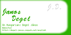 janos degel business card